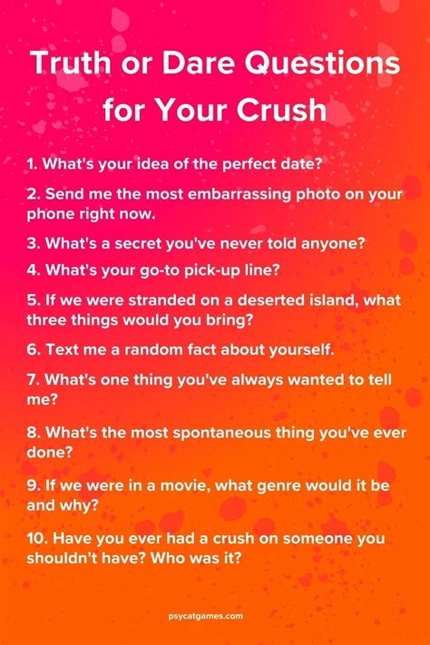 dare questions to ask your crush|40 Questions To Ask Your Crush During Truth Or Dare.